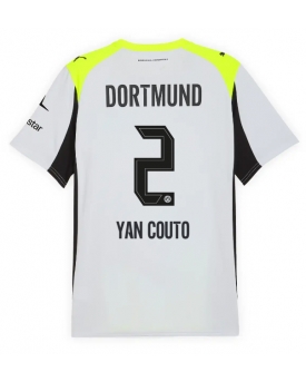Borussia Dortmund Yan Couto #2 Maglia Gara Trasferta Repliche 2025-26 Maniche Corte